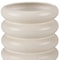 Homeroots 7" Cream Ceramic Stacking Rings Cylinder Table Vase 608374 - alternate 4