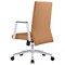 Leisuremod Aleen Office Chair in Upholstered Leather and Iron Frame with Swivel and Tilt, Acorn Brown AO19LBRL - alternate 2