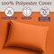 Lavish Home Brushed Microfiber Twin Sheets 3-Piece Sheet Set with Pillowcase, Flat, and Fitted Sheets, Rust 66-MF75S-T-RUS - alternate 2