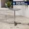 Flash Furniture Round Table Set, Aluminum, Plastic, Stainless Steel, Grey TLH-ALUM-24RD-017BCHR2-GG - alternate 3