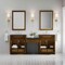 James Martin Vanities Bellshire 84" Dual Vanity Set w/24" Make-Up Counter, Honey Oak w/3 cm Charcoal Soapstone Silestone T 660-VMC84-HNO-3CSP - alternate 3