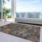 Homeroots 3' X 5' Gray Green And Terra Cotta Floral Washable Indoor Outdoor Area Rug 604156 - alternate 2