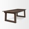 Homeroots 106" Dark Brown Solid Wood Self-Storing Leaf Sled Base Extendable Dining Table 604023 - alternate 4