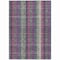 Homeroots 3' X 5' Plum Eggplant And Gray Plaid Washable Indoor Outdoor Area Rug 613987 - alternate 4