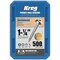 Kreg No, 7 x 1-1/4'' Square Fine Thread Maxi-Loc Head Zinc Pocket-Hole Screw, 500 Ct. SML-F125 - 500 - alternate 2