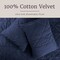 Lavish Home 3PC Velvet King Quilt Set & Matching Pillow Shams Medium Weight Ultra Soft Luxury Cotton Velvet 66-004-VN-K - alternate 2