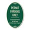 Signmission Permit Parking Only Unauthorized Vehicles, 12 Inch X 18 Inch Designer, Heavy Gauge Aluminum A-OV-G-1218-9795 - alternate 1
