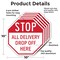 Signmission Stop All Delivery Drop Off Here, 10 inch X 10 inch, Aluminum Metal Signs, 5PK OC-A-5Pack-10-236 - alternate 2