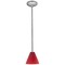 Access Lighting Martini, LED Pendant, Brushed Steel Finish, Red Glass 28004-3R-BS/RED - alternate 2