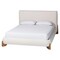 Baxton Studio Vinicio Mid-Century Modern Cream Boucle and King 2-Piece Bedroom Set 254-14063-14001-ZORO - alternate 5