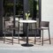 Homeroots Set of Four 26" Brown Faux Rattan Heavy Duty Plastic Low Back Outdoor Counter Height Bar Chairs 565351 - alternate 2