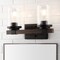Jonathan Y Bungalow 15" 2-Light Iron/Seeded Glass Rustic Farmhouse LED Vanity Light, Oil Rubbed Bronze JYL7508A - alternate 6