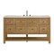James Martin Vanities Breckenridge 60" Sgl Vanity, Light Natural Oak, w/3 CM Siberian Silestone Top w/FreePower WirelessCha 330-V60S-LNO-FSFR - alternate 1