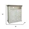 Homeroots 39" Off White Solid Wood Three Drawer Gentlemans Chest 524573 - alternate 5