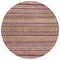 Homeroots 8' Pink And Taupe Round Striped Washable Indoor Outdoor Area Rug 615352 - alternate 3