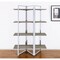 Homeroots 72" Natural And Silver Metal and Wood Four Tier Etagere Bookcase 486294 - alternate 4