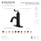 Kingston Brass One-Handle Single-Hole Bathroom Faucet with Deck Plate and Push Pop-Up Drain, Polished Nickel LS541RLPN - alternate 2