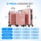 Simple Deluxe 28 Inch Hardside Carry On Luggage, Suitcase with Double Spinner Wheels and TSA Lock, Hard Shell Sui 3A88APLUGG28ABSPNK - alternate 4
