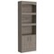 Homeroots 43" Light Gray Computer Desk With Hutch and Bookshelf Set 519042 - alternate 3