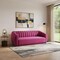 Homeroots 85" Fuchsia Velvet Manufactured Wood Sofa 543935 - alternate 4