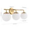 Jonathan Y Louis Parisian Globe 25" 3-Light Metal/Frosted Glass Modern Contemporary LED Vanity Light, Gold Paint JYL3536A - alternate 5