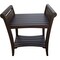Homeroots Rectangular Teak Shower Bench With Shelf And Handles In Brown Finish 376673 - alternate 1