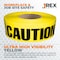Jrex Safety Caution/Cuidado Tape Roll - 1000 Ft x 3 Inch Wide Each - Yellow, 2PK PCCT-JR-2PK - alternate 5