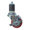 Service Caster 3'' SS Red Poly Swivel 1-1/4'' Expanding Stem Caster with Brake SCC-SSEX20S314-PPUB-RED-TLB-114 - alternate 1