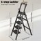 Wrightmaster 4.7 ft. Steel Lightweight Step Ladder, 10 ft. Reach, with Tool Platform 300 lb. Load Capacity Black ZOR-GJ5BT2 - alternate 4
