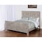 Homeroots Gray Carved Scrollwork Distressed Solid Wood King Bed Frame 569402 - alternate 1