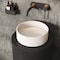 Vigo Montauk Modern White Matte Stone 15 in. L x 15 in. W x 5 in. H Round Vessel Bathroom Sink VG04017 - alternate 3