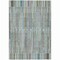 Homeroots 3' X 5' Teal Blue And Brown Striped Washable Indoor Outdoor Area Rug 631563 - alternate 3