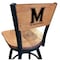 Holland Bar Stool Co 25" Blk Wrinkle Maryland Swivel Bar Stool, Laser Engraved Back L03825BWMedMplAMrylndMedMpl - alternate 1