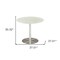 Homeroots White And Silver Marble And Stainless Steel Pedestal Base Round Top Dining Table 370427 - alternate 4