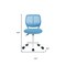 Homeroots Blue and White Adjustable Height Swivel Rolling Office Chair 719264 - alternate 2