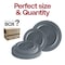 Smarty Had A Party Matte Charcoal Gray Round Plastic Dinnerware Value Set (120 Dinner Plates + 120 Salad Plates), 240PK 4850CHGR-VP-CASE - alternate 3