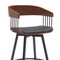 Homeroots 31" Black Faux Leather And Metal Swivel Bar Height Bar Chair 534455 - alternate 7