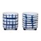 Homeroots Set of Two Cobalt And White Ceramic 2 Ounce Round Footed Pot Planters, 2PK 517977 - alternate 1