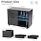 Simple Deluxe 3-Drawer File Cabinet, Lateral Mobile Filing Cabinet Wood Storage Organizer with Wheels, Printer St 3A88CABINET3C01BLK01 - alternate 3