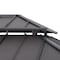 Sunjoy 12ftx20ft  Wood Gazebo, Outdoor Patio Steel Hardtop Gazebo, Cedar Framed Wooden Gazebo, Dark Brown A1020326F0 - alternate 3