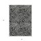 Homeroots 3' X 5' Black And Ivory Abstract Washable Indoor Outdoor Area Rug 598950 - alternate 4