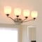 Vaxcel Bellwood 28 in. 4-Light Traditional Nickel Bathroom Vanity Fixture, Glass Shade W0522 - alternate 2
