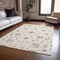 Homeroots 9' X 12' Ivory Brown And Coral Floral Washable Indoor Outdoor Area Rug 604783 - alternate 3