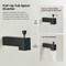 Kibi Cube Wall Mounted 1/2 in Slip-On Tub Spout with Diverter, Matte Black TS103MB - alternate 5