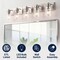 Jonathan Y Irving 36" 5-Light Seeded Glass/Iron Modern Contemporary LED Vanity Light, Nickel JYL7620A - alternate 7