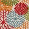 Homeroots 5' Green Orange and Red Indoor Outdoor Area Rug 521645 - alternate 4