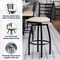 Flash Furniture HERCULES Black Ladder Back Swivel Metal Barstool - Tan Vinyl Seat XU-6F8B-LADSWVL-TNV-GG - alternate 8
