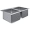 Amgood Stainless Steel 2 Compartment Drop-In Sink. Bowl 14 in. x 16 in. x 10 in. No Faucet SINK DIS S2C-141610-NF-Z - alternate 1