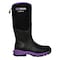 Dryshod Womens Legend MXT Adventure Hi Rubber Boots, Pull-On, Waterproof, Black/ Purple, Size 7 LGX-WH-BKPP-007 - alternate 1