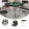 Flash Furniture Silas 34.5 in Square 4-Player Black Folding Card Game Table, Green Playing Surface and Cup Holders DAD-MJZ-88-BKGR-GG - alternate 4